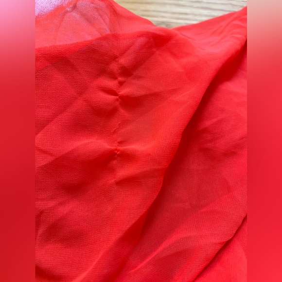 Silence + noise orange red midi dress. Size XS. - Picture 5 of 5
